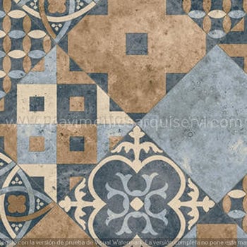 Vinílicos Heterogéneo Suelo Vinílico Azulejo Zaragoza Indigo